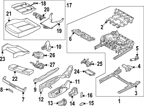 Passenger Seat Components for 2025 Audi Q6 e-tron #1