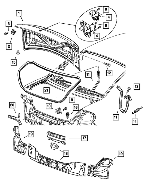 Deck Lid for 2003 Dodge Neon #0