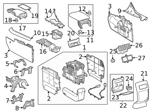 Center Console for 2018 Lexus RX450hL #0