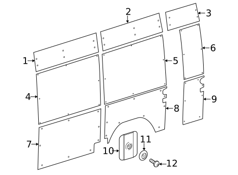 Interior Trim - Side Panel for 2014 Mercedes-Benz Sprinter 2500 #4
