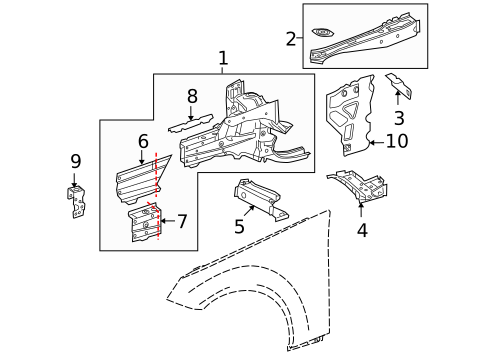 Structural Components & Rails for 2013 Mercedes-Benz E350 #1