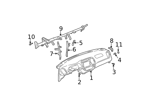 Instrument Panel for 2002 Toyota Camry #1