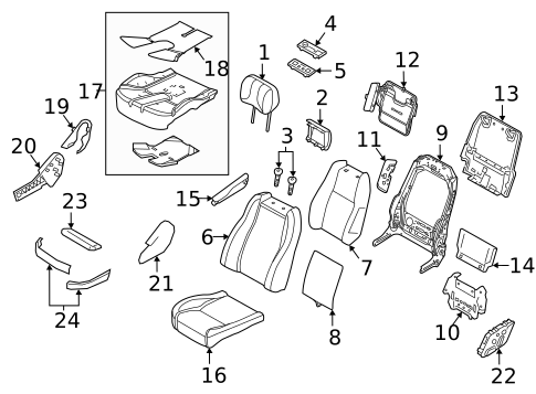 Passenger Seat Components for 2019 Land Rover Range Rover #0