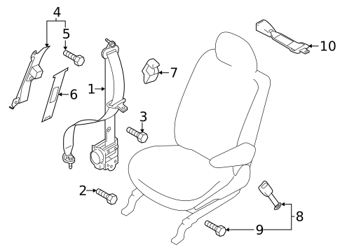Seat Belt for 2014 Mazda 5 #0