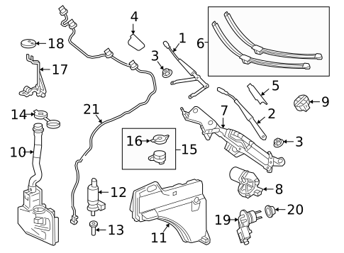 Wiper & Washer Components for 2016 Mercedes-Benz GLE400 #0