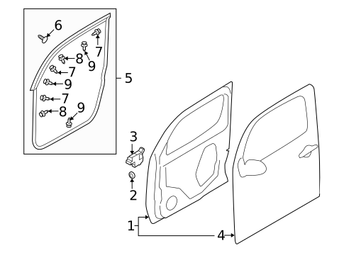 Door & Components for 2011 Nissan Cube #1