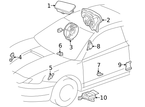 Air Bag Components for 2005 Toyota Celica #0