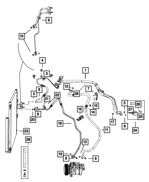 Air Conditioner and Heater Plumbing for 2018 Ram 1500 #0