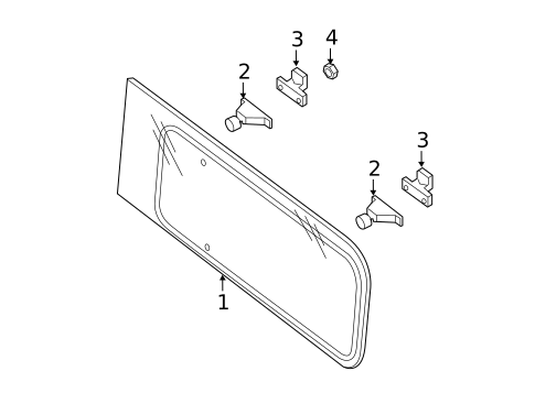 Glass - Side Door for 2015 Nissan NV3500 #1