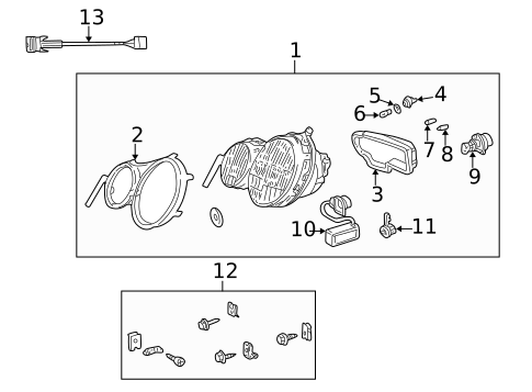 Bulbs - Chassis for 2000 Mercedes-Benz E320 #0