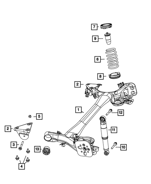Rear Suspension and Cradle for 2012 Fiat 500 #0