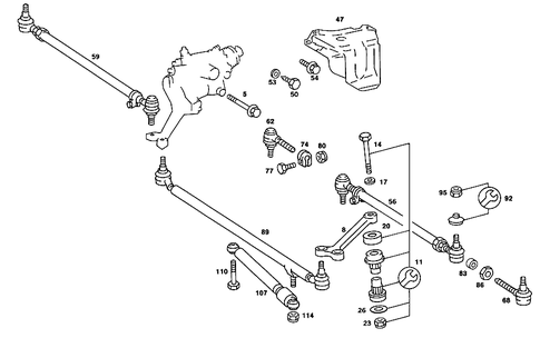 Steering Linkage for 1990 Mercedes-Benz 190E #0