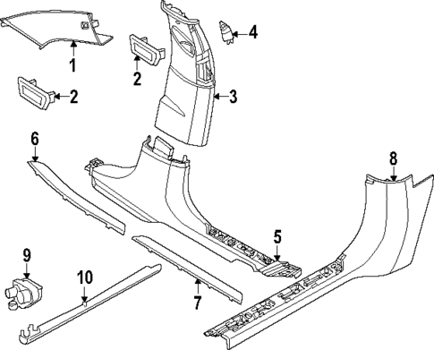 Interior Trim - Pillars for 2023 BMW i7 #0