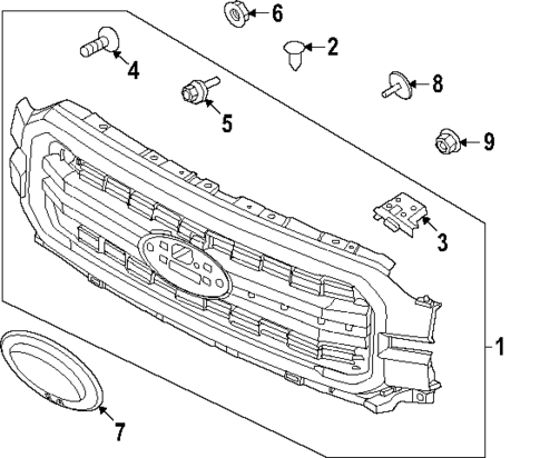 Grille & Components for 2024 Ford F-150 #1