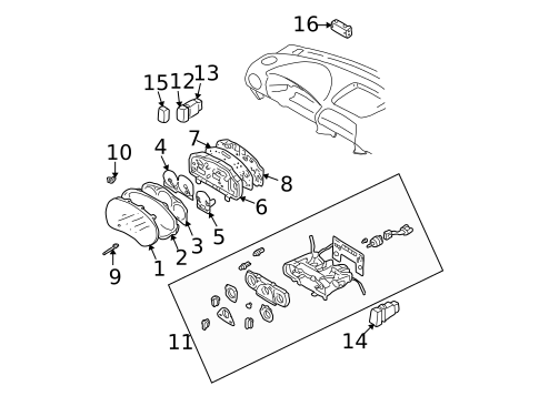 Instruments & Gauges for 2004 Subaru Impreza #0