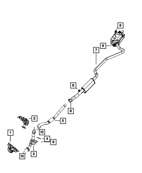 Exhaust System for 2011 Dodge Journey #4