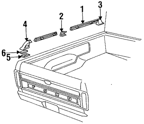 Exterior Trim - Pick UP Box for 1996 Ford Ranger #3