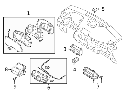 Controls for 2021 Hyundai Kona Electric #1