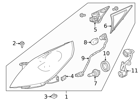 Headlamp Components for 2019 Chevrolet Silverado 1500 #5