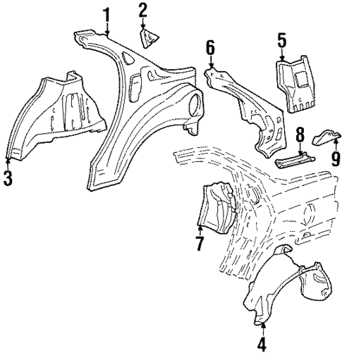 Inner Structure for 1999 Mercury Mystique #0