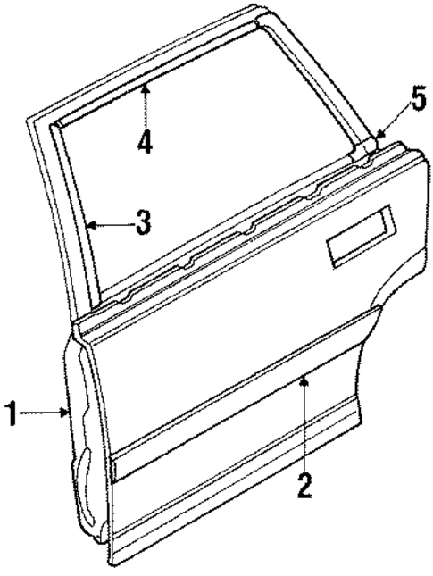 Door & Components for 1986 Honda Civic #1