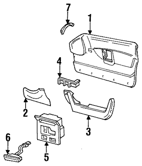 Interior Trim for 1992 Chevrolet Corvette #1