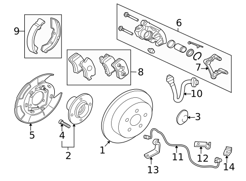 Rear Brakes for 2005 Mitsubishi Outlander #1
