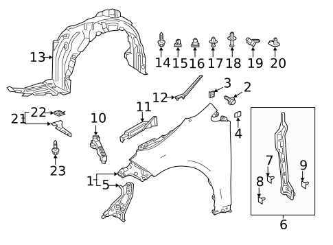 Fender & Components for 2025 Toyota Corolla #0