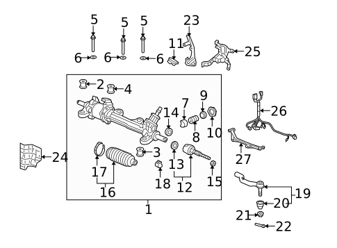 Steering Gear & Linkage for 2011 Acura TL #0