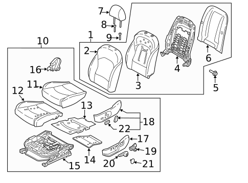Driver Seat Components for 2024 Kia Forte #0