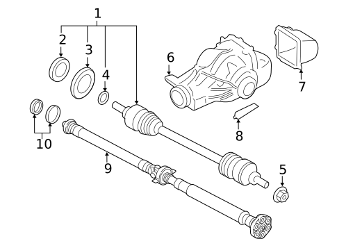 Axle & Differential for 2016 BMW X3 #0