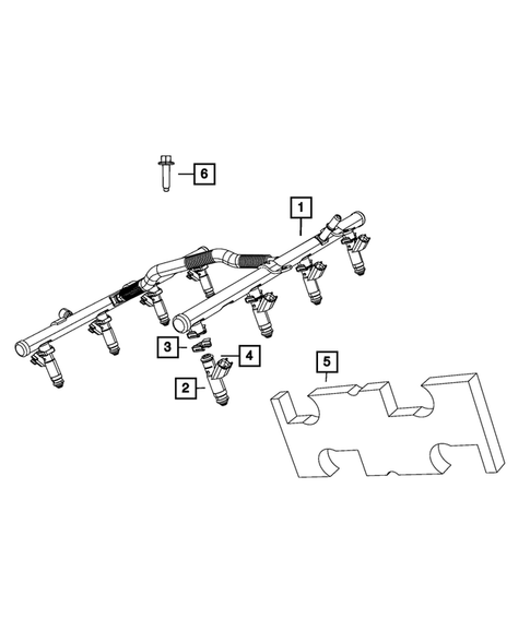 Fuel Rail and Injectors for 2009 Dodge Ram 2500 #1