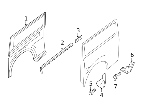 Exterior Trim - Side Panel for 2015 Nissan NV2500 #0