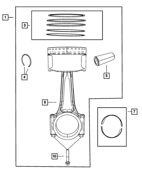 Crankshaft, Piston, Drive Plate, Flywheel, and Damper for 2011 Chrysler 300 #1