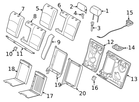 Rear Seat Components for 2015 BMW M5 #0