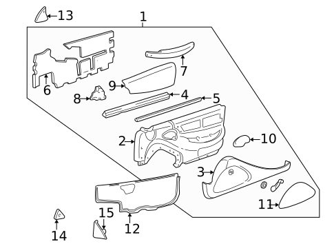 Interior Trim - Door for 2000 Pontiac Sunfire #1