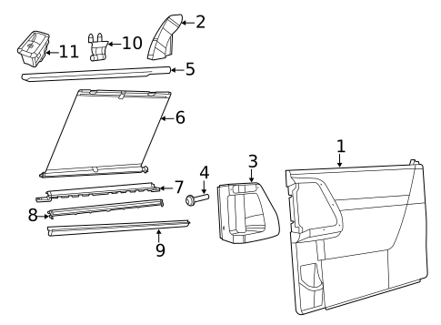 Sliding Door for 2009 Volkswagen Routan #3