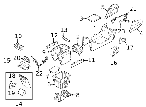 Center Console for 2025 Hyundai Palisade #0
