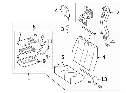 Passenger Seat Components for 2018 Mercedes-Benz Sprinter 3500 #1
