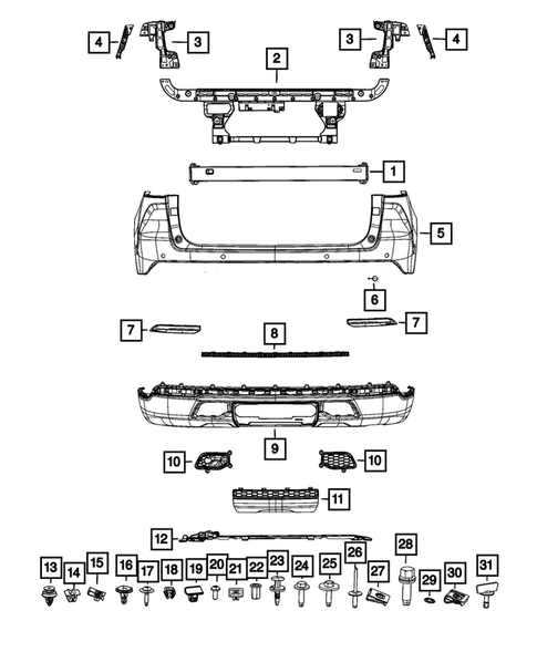 Rear Bumper and Fascia for 2023 Jeep Grand Cherokee L #4