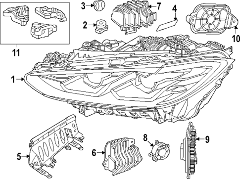Headlamp Components for 2024 BMW i4 #0