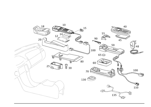 Car Phone, Voice Control System and Distress Call for 2006 Mercedes-Benz CL500 #0