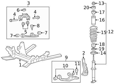 Suspension Components for 2010 Cadillac CTS #1