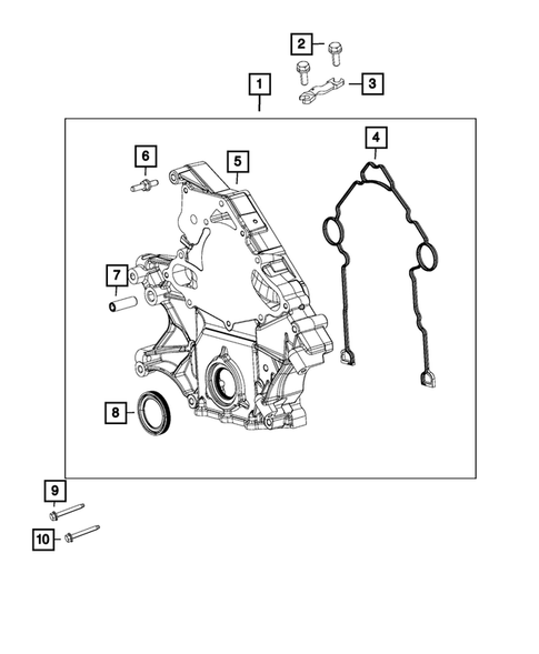 Timing Belt/Chain and Cover and Balance Shaft for 2011 Ram 2500 #0