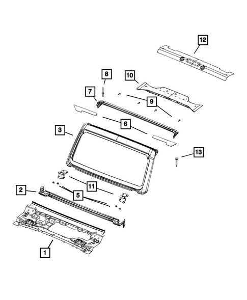 Aperture Panel, Pillar Supports and Cab Back for 2020 Jeep Gladiator #2