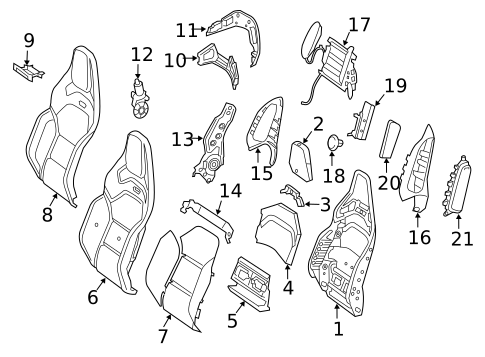 Driver Seat Components for 2021 Mercedes-Benz C63 AMG S #3
