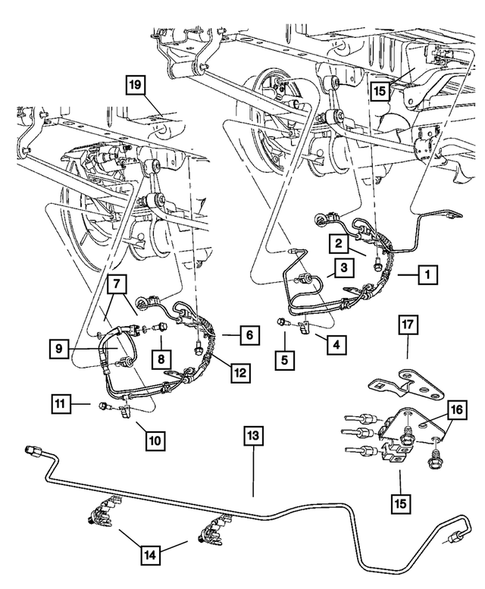 Brake Lines and Hoses for 2005 Dodge Caravan #1