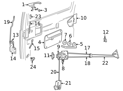 Lock & Hardware for 1995 Dodge B3500 #0
