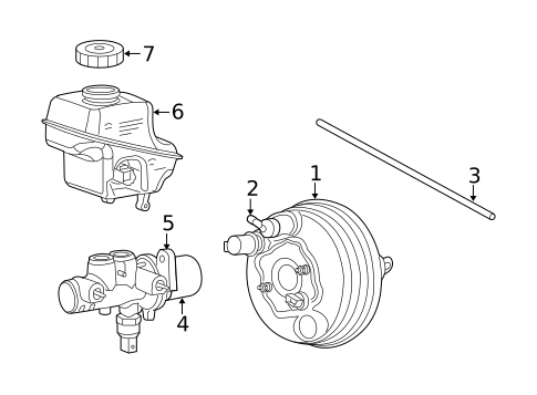 Master Cylinder - Components On Dash Panel for 2018 Dodge Challenger #0