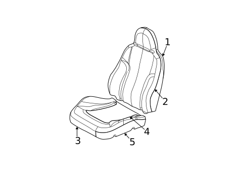 Front Seat Components for 2006 Jeep Liberty #1